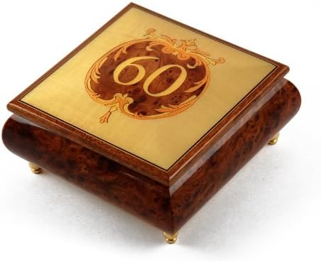 Рачно изработени 30 Забелешка 60-годишнина или Роденден Со Рамка За Украс Музичка Кутија За Накит-Саем Скарборо