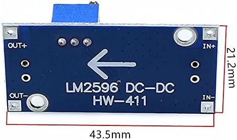 HEPUP 1PCS LM2596S DC-DC прилагодлив чекор-надолу модул за напојување со прилагодлив регулатор на напон 3A