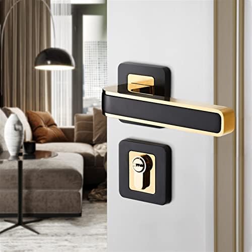 Современа заклучување на вратата од спалната соба во затворен магнетски нем за заклучување на вратата Едноставна дрвена врата заклучување златна
