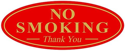 Овално без пушење Благодарам знак - црн/златен медиум