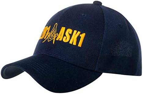 2B1 ASK1 Масонски плоштад Масонски плоштад и компас Извезена морнарица Прилагодлива капа за бејзбол