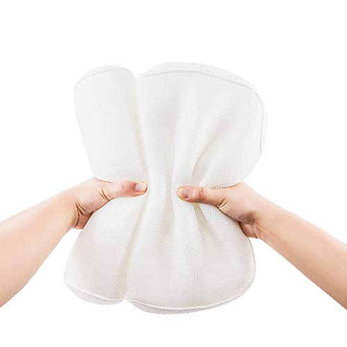 Перница за перница од када перница 3D бањска перница за када на вратот на вратот на вратот и поддршката на грбот, бело