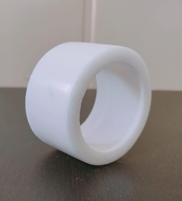 ОМЦ рачно изработени мермерни салфери прстени сет од 4 рачни врежани бели мермерни салфери прстенести форма на тркалезна форма, елегантен
