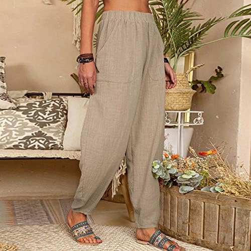 Панталони за бренд Comigeewa за жени летни есен постелнина права нога обични панталони дами 2023 облека мода y2k cz