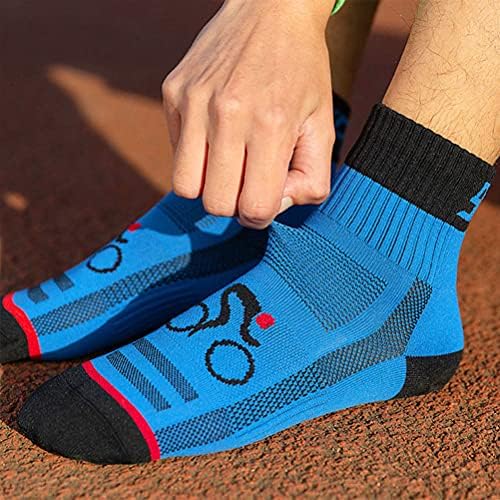 2 пар унисекс спортски спортови со средно-порибување анти-лизгачки атлетски мрежи за дишење на велосипедски чорапи задебелени најлонски чорапи