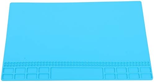 Fafeicy Silicone Mat за поправка, 350x250x4mm поправка МАТ МАТ МАТ отпорен на магнетна силиконска компјутерска телефонска станица Алатки