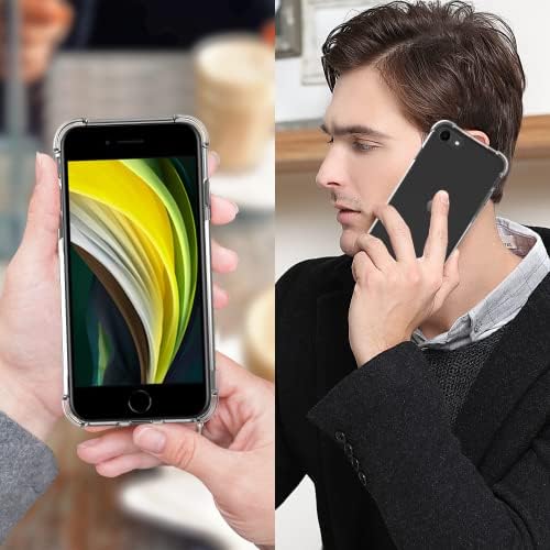 ВАКС Кристално Чист Компатибилен Со Iphone SE 2022 Случај/Iphone SE 2020 Случај, iPhone 7 8 Случај 4,7 инчи со [Ударни Агли] Тенок Тенок