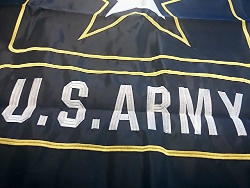 Ѕвезда На Армијата На Соединетите Држави Двострано Најлон Извезено Знаме со знаме од 3х5 Стапки САД