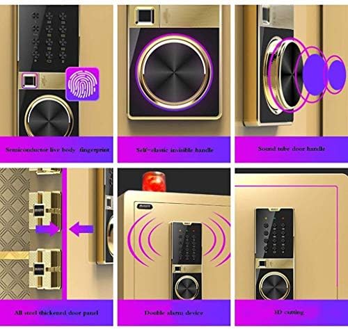 Јбамк Сите-Челик Анти-Кражба Безбедно, Лозинка Отпечатоци Безбедно,Електронски Отпечаток Оган Заклучување Огноотпорни Дигитални Дома Комбинација Кутија