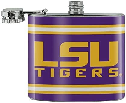 LSU Wordmark Со Дрес Ленти нерѓосувачки Челик 5oz Колк Пијат Бубрезите Колба