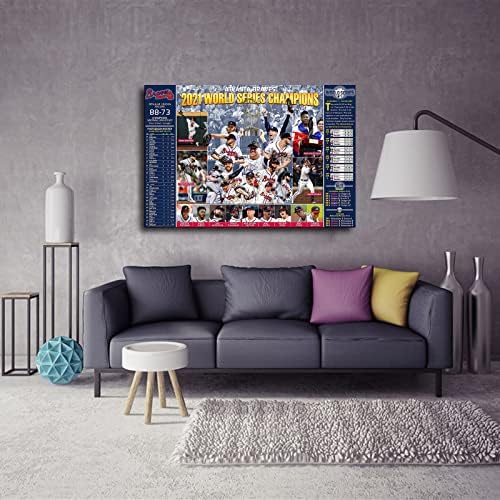 Атланта Храбри Бејзбол првенство Постер Спорт платно платно wallидна уметност слика печатена уметност декорација дневна соба постер за