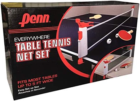 EastPointSports Penn Alweection Table Temans The Tennis Net Net Net: 5-ft Повлечена мрежа, 2-падли, 3-топки