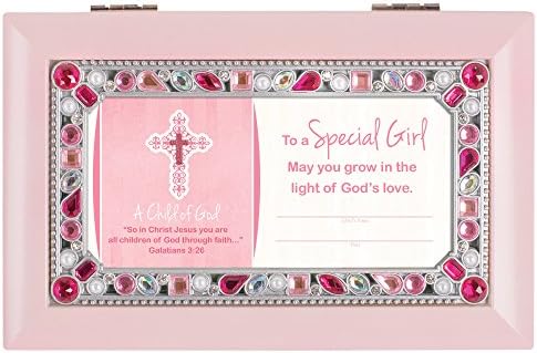 Куќата градина Дете Божјо во Христа преку мат розов накит музички кутија игра Исус ме сака