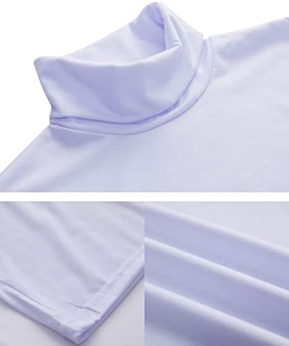 Менс теринг со долги ракави маица пуловер врвот тенок фит кошули Термички основни лесни обични џемпери