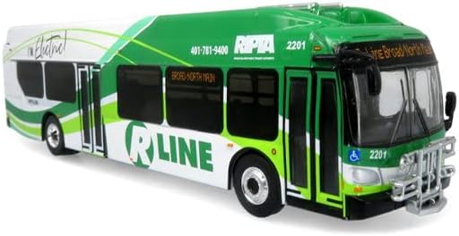 Нов Flyer Xcelsior Charge ng Electric Transit Bus Ripta R Line Broad The Collection Bus & Motorcoach 1/87 Diecast Model со иконични реплики