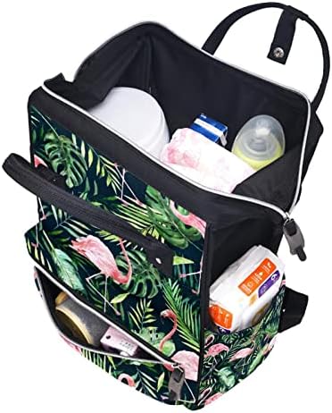 Пакет за патувања во Гуеротк, ранец на пелена, ранец од пелена, тропски фламинго птици лисја од лисја