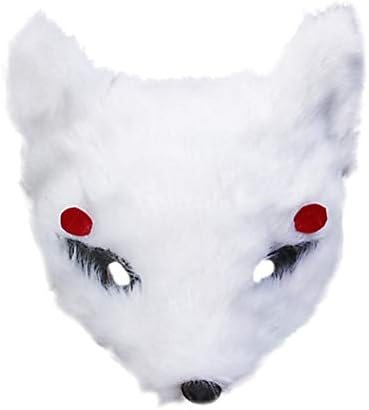 LED маска 1 парчиња уникатна кадифен лисица забава креативна плишана животинска лисица реквизит декор за славење на банкет, фаворизира крзнен костум