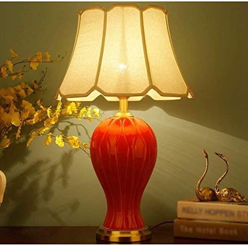 Wybfztt-188 модерна ламба за табели за украси за дома, тело за лабачка на ткаенини, керамичка ламба, погодно за дневна соба, спална