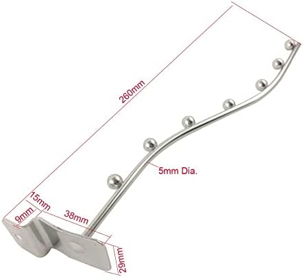 10pcs 260мм должина на супермаркети Slatwall куки 5мм со дијаметар на жица Фрид кука производи што висат куки за приказ