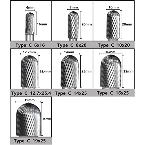 Tungsten Carbide Burr Bit Bit Single Rotary Rotary File l Type за метална алатка за резба за обработка на дрва Ротари 6мм Шанк 1 парчиња