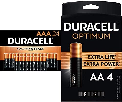 Duracell - Coppertop AAA 24 броење + Оптимална AAA 4 брои алкални батерии Комбо пакет - долготрајна, батерија со сите намени за тројка