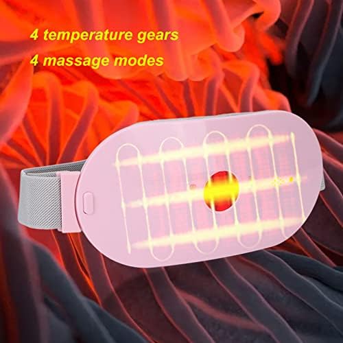 Електричен појас на половината, менструална појас Вибрација на вибрации за масажа 4 Температурни запчаници Брзо загревање на менструалната