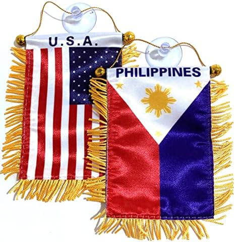 Филипински американски мини банер Спортско знаме за автомобил и домашна декорација на вратата на вратата wallид мало знаме виси за додатоци за