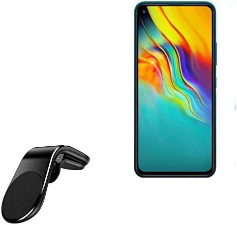 Infinix Hot Mount 10 Car Mount, Boxwave® [Magnetomount Clip] Метален автомобил воздух за отворање на силен магнет за инфиникс топла 10 - млаз црна