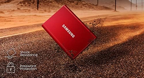 SAMSUNG T7 500GB, Преносни SSD, до 1050MB/s, USB 3.2 Gen2, Игри На Среќа, Студенти, &засилувач; Професионалци, Надворешна Цврста Состојба