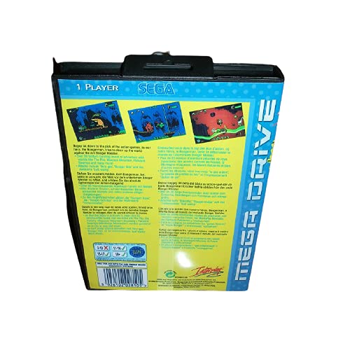 Адити Бугерман Пик и Флик Авантура ЕУ со кутија и прирачник за Sega Megadrive Genesis Console за видео игри 16 битни MD картичка