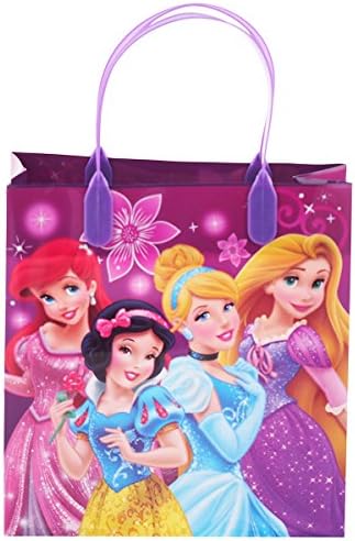 Принцеза Дизни 12 Премиум Квалитетна забава за забава Поволно за повторна употреба на средни пластични торби 8 “