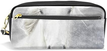 Врвен столар бел коњски молив торбичка торба за шминка за шминка 1,7x0.75x0.5in