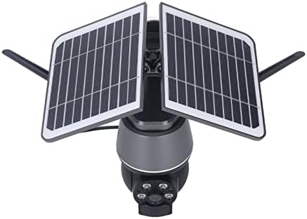 Qiilu Соларна безбедносна камера Соларна безбедносна камера Соларна безбедносна камера систем безжичен отворен 1080p 3MP 360 степени