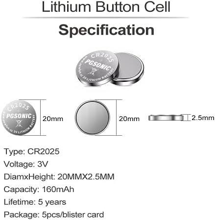 PGSONIC CR2025 3v Литиумска Батерија