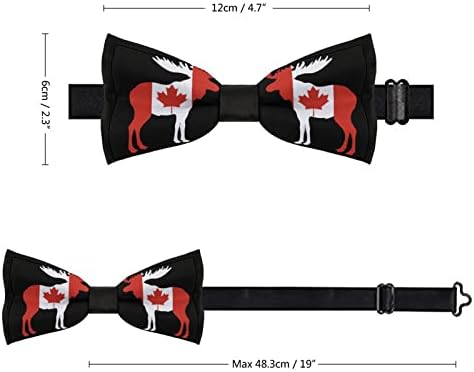 Weedkeycat Канада знаме лос смешна вратоврска пред-врзана формална лак врски прилагодливи лакови отпечатени за мажи