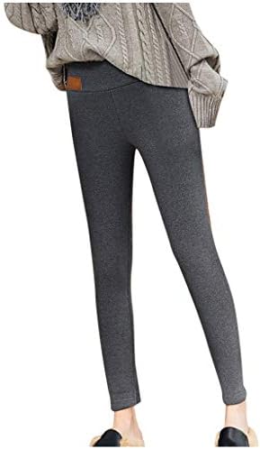 Iius Fleece Leded Healsенски женски зимски топли термички хеланки високи половини затегнати хулахопки Панталони дебели панталони за тренингот со кадифе