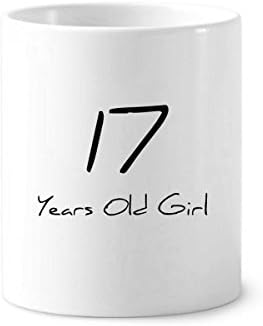 17 години старо девојче возраст млада четка за заби држач за пенкало кригла керамички штанд -молив чаша