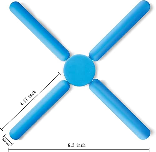Ксендало 5 Спакувајте Дебели Силиконски Тривети За Топли Јадења Еколошки Преклопливи Тривети За Топли Тенџериња И Тави Преклопен
