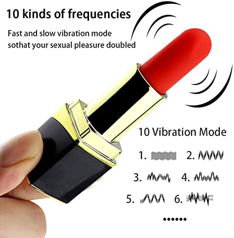 Pearlsvibe Bullet Vibrator, мини играчки за стимулација на стимулација на кармин, дискретен g место вибратор со 10 режими на вибрации