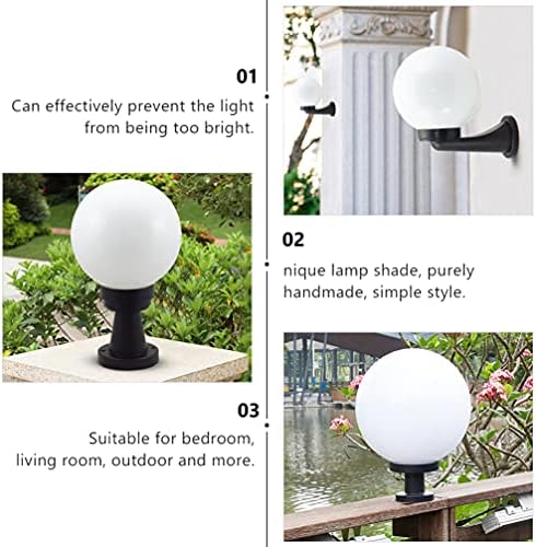 Sherchpry LED сијалица Едноставни нијанси на акрилна ламба, wallидна ламба за замена на глобусот,- доказ за ламби за подлога за градинарски