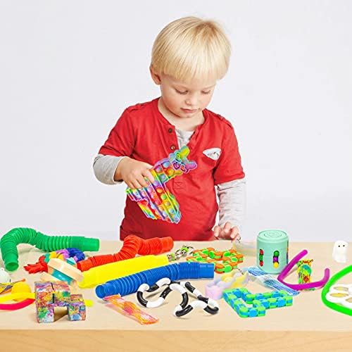 Hoofun Fidget Pack играчка за момчиња со лама, алпака поп фидгет постави играчки за деца со аутизам 28 сензорни играчки за деца за деца -28 парчиња
