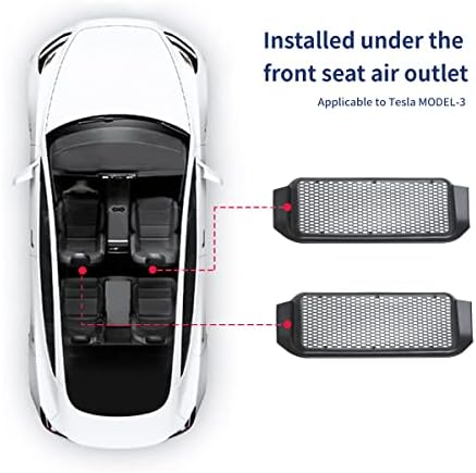 Santacin Tesla Model 3 Air Flow Flow Fint Grille Заштита на задниот дел на отворот за отворање на воздухот од 2 за 2020 2021