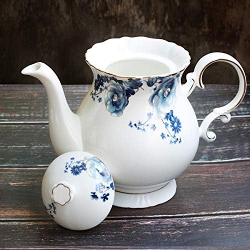 Jomop европски стил керамички цвет чајник сад во вода тенџере со порцелански подарок голем 5,5 чаши