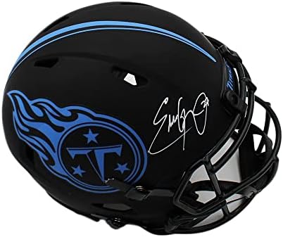 Еди Џорџ Потпиша Тенеси Титаните Брзина Автентични Затемнување Мак Шлем-Автограм Нфл Шлемови