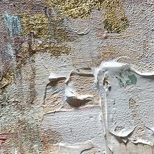 Густ густ нож кафеав апстрактно платно рачно насликано пејзаж масло сликарство со рамка за платно уметнички wallиден декор