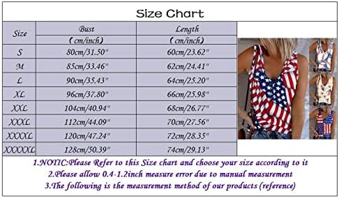 МИАШУИ Моторџиски Кошули За Жени Врвни Жени Мода 4 јули Печатење На Денот На Независноста В Елек за Резервоар за Врат 4х Женски Врвови плус