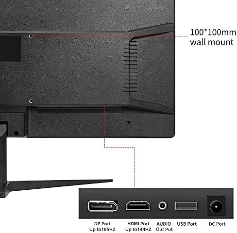 Thinlerain 24 Инчен Монитор 144Hz FHD 1080p 2ms За Компјутер&засилувач;Лаптоп| LED Монитори Вграден FreeSync | 2ms Одговор Време | VESA | DP