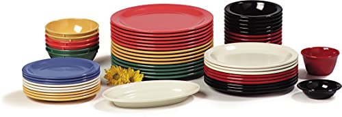 Производи за храна Carlisle FoodService 4350152 Dallas Ware Melamine Dinner Pleath, 9 дијаметар x 51/64 висина, зајдисонце портокалова