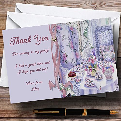 Прекрасна јоргована гроздобер чај градина персонализирана забава благодарам картички