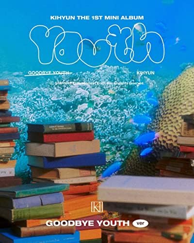 Dreamus Kihyun Youth 1-ви мини албум за албуми верзија Air-комплет+наслов и кредитна картичка+Photocard+Selfie Photocard+Следење